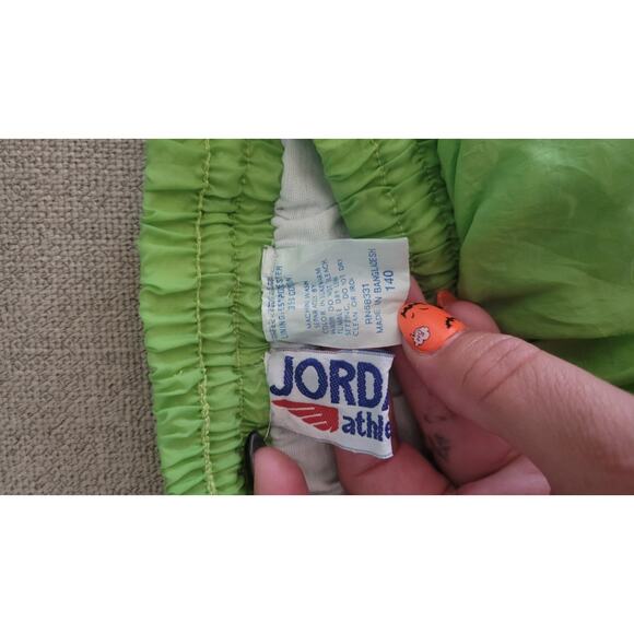 Jordache Neon Lime/Teal 90s Kids Windbreaker Tracksuit Sz 140 (US 10-11yr Old) - Picture 5 of 7